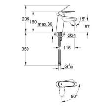 Смеситель Grohe Eurodisc Cosmopolitan 2338220E для раковины