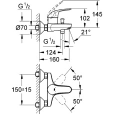 Смеситель Grohe Euroeco 2011 32743000 для ванны/душа