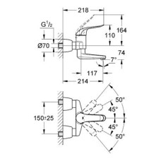 Смеситель Grohe Euroeco Speсial 32771000 для раковины