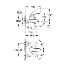 Смеситель Grohe Euroeco Speсial 32783000 для ванны/душа