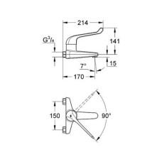 Смеситель Grohe Euroeco Speсial, арт. 32823000 для раковины медицинский