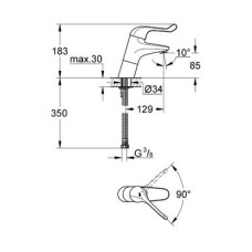 Смеситель Grohe Euroeco Speсial 32790000 для раковины медицинский