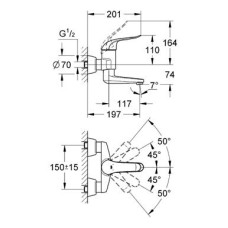 Смеситель Grohe Euroeco Speсial арт. 32767000 для раковины