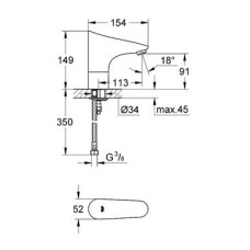 Смеситель Grohe Europlus E 36208001 для раковины