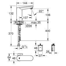 Смеситель Grohe Eurosmart Cosmopolitan E 36327001 для раковины
