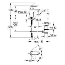 Смеситель Grohe Eurosmart Cosmopolitan 3282500E для раковины
