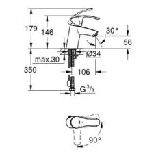 Смеситель Grohe Eurosmart 2015 23372002 для раковины