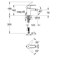 Смеситель Grohe Eurostyle Cosmopolitan 33566002 для биде