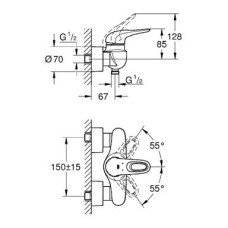 Смеситель Grohe Eurostyle 33590003 для душа
