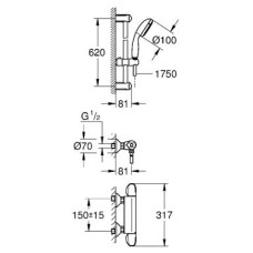 Термостат Grohe Grohtherm 1000 New 34151004 (34151003) для душа