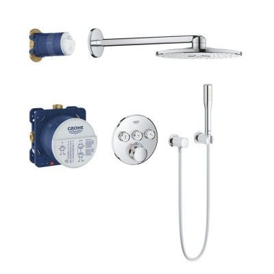 Душевой комплект Grohe Grohtherm 34705000 SmartControl, верхний душ круглый