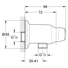 Шланговое подсоединение Grohe Movario 28406000, 1/2