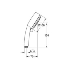 Ручной душ Grohe New Tempesta Cosmopolitan 100 II 2757120E / 27571002 