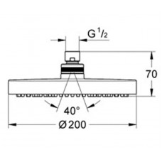 Верхний душ Grohe New Tempesta Cosmopolitan 200 27541001 (27541000)