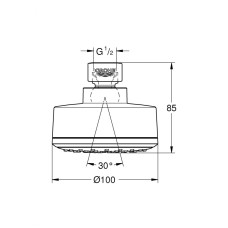 Верхний душ Grohe New Tempesta Cosmopolitan 100 I 26366001 (26366000)