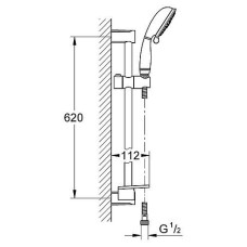 Душевой гарнитур Grohe New Tempesta Rustic 100 IV 26086001 (26086000) с полочкой