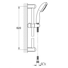 Душевой гарнитур Grohe New Tempesta 100 III 27644001 (27644000)