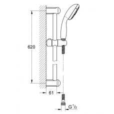 Душевой гарнитур Grohe New Tempesta 100 IV 27645001 (27645000)