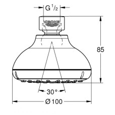 Верхний душ Grohe New Tempesta 100 I 26050001 (26050000)