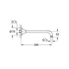 Душевой кронштейн Grohe Rainshower Grandera 27986IG0, хром/золото