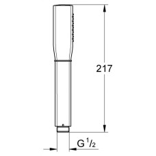 Ручной душ Grohe Rainshower Grandera Stick 26037IG0, хром/золото