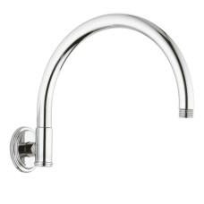 Кронштейн душевой настенный Grohe Rainshower ретро с изгибом 28384000, хром, 272 мм