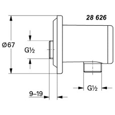 Шланговое подсоединение Grohe Relexa Plus 28626000, 1/2