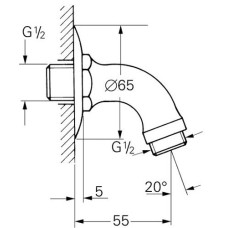 Душевой кронштейн настенный Grohe Relexa 28429000, 5,5 см