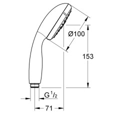 Ручной душ Grohe Tempesta New Cosmopolitan 28261002 (28261001)