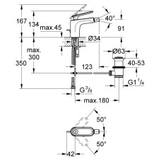 Смеситель Grohe Veris 32193000 для биде DN 15, хром