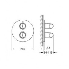 Смеситель Grohe Veris 19369000 для ванны/душа, хром