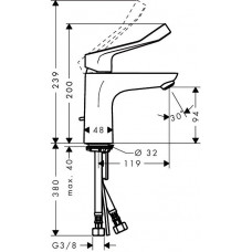 Смеситель Hansgrohe Focus 31911000 для раковины 100