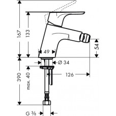 Смеситель Hansgrohe Focus 31922000 для биде