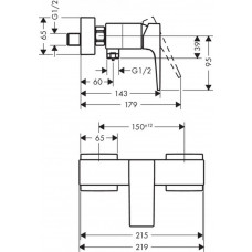 Смеситель Hansgrohe Metropol 32560000 для душа