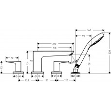 Смеситель Hansgrohe Talis E 71748000 для ванны