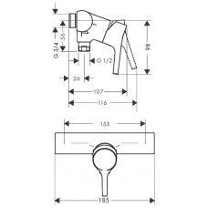 Смеситель Hansgrohe Talis S 72601000 для душа