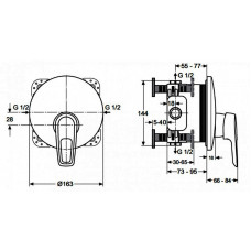 Смеситель Ideal Standard Ceramix Blue A5666AA для душа