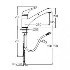 Смеситель Ideal Standard Cerasprint New B5347AA для кухни