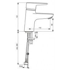 Смеситель Ideal Standard Connect Blue B9917AA для умывальника, без донного клапана