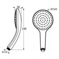 Душевая лейка Ideal Standard Idealrain, арт. B9404AA, Ø120 мм