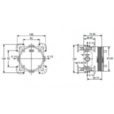 Скрытая часть Ideal Standard EASY-BOX, арт. A1000NU, универсальный комплект