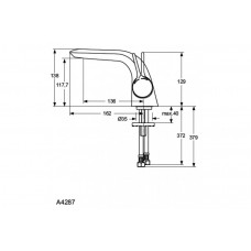 Смеситель Ideal Standard Melange A4287AA  для умывальника,хром