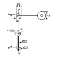 Душевая штанга Kludi A-Qav 6209505-00