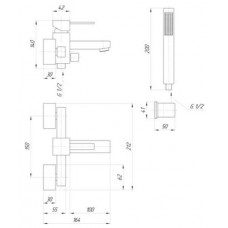 Смеситель Migliore Kvant ML.KVT-2702 для ванны/душа