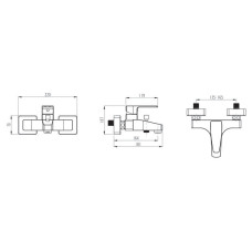 Смеситель Vitra Q-LINE, арт. A40778EXP, для ванны/душа