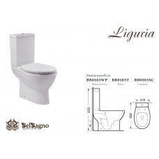 Унитаз-компакт BelBagno Liguria BB0103WP напольный с бачком