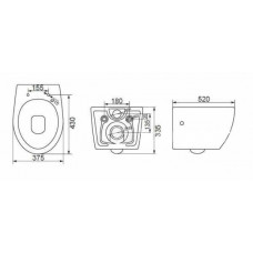 Унитаз BelBagno Prospero BB507B безободковый, подвесной