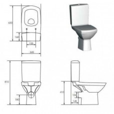 Унитаз Cersanit Carina NEW CLEAN ON 011 С СИДЕНЬЕМ ДЮРОПЛАСТ И МИКРОЛИФТОМ EASY-OFF