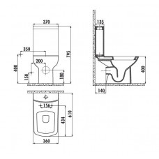 Унитаз-компакт Creavit Lara LR311(LR310.00100)/LR410(LR410.00000)/IT5030