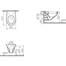 Унитаз Vitra Arkitekt 6107B003-0075 подвесной